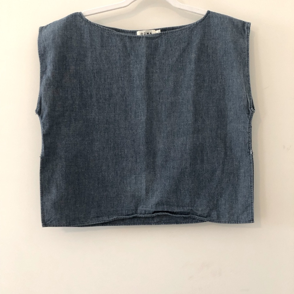 OZMA denim sleeveless top, EUC